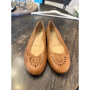 Naturalizer N5 Contour Kana Tan Leather Flats sz 11 EUC